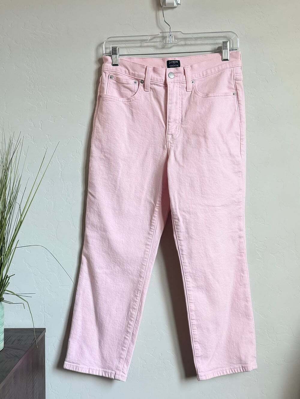 J.Crew Essential Straight Jeans Pink 27 Petite Straight Leg